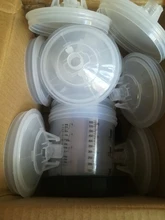 Pistola de pulverización de pintura, taza mezcladora de pintura, tipo PPS, H/O, taza rápida, tanque de PISTOLA DE PULVERIZACIÓN, pps, 165/400/600ml, 10 Uds.