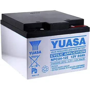 

YUASA NPC24-12I lead acid battery (deep cycle) 12V 24Ah, lead acid battery, 12v rechargeable battery, 12v rechargeable battery.