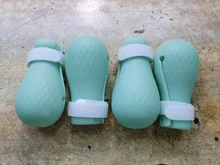 De silicona de aseo suministros Anti-arañazos zapatos para gatos ajustable Gato botas baño lavado garra zarpa de gato Protector de la cubierta