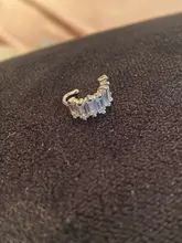 1 Uds encantador línea Clip de circonio en pendientes oreja sin Piercing pendientes de joyería