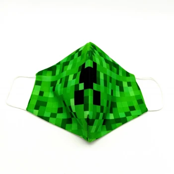 

Fabric mask with unisex minecraft design to use with filters. Reusable and washable. Great protection.