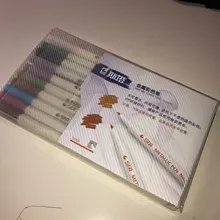 STA Fineliner-rotulador metálico de punta de fieltro, lista de pinceles, diario para dibujar, material de arte de papelería escolar, 10 colores