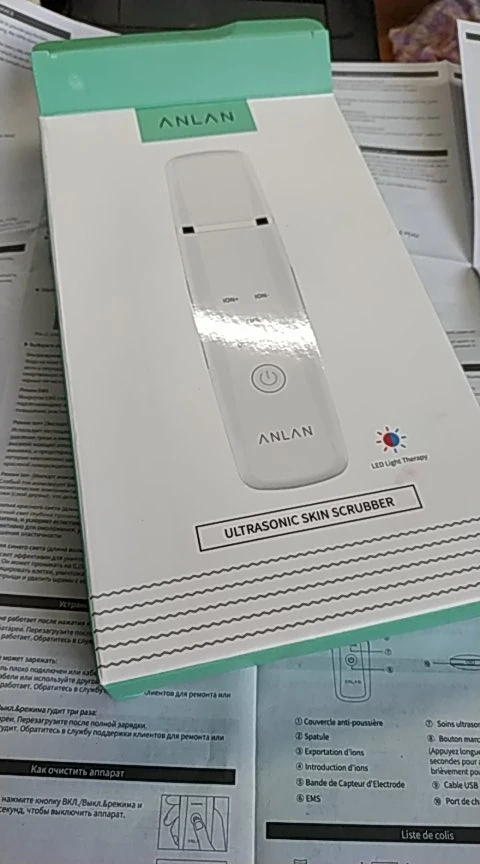 Отзыв о товаре ANLAN Ультразвуковой скрабер скруббер, ионная лопатка для чистки лица, пилинг, лифтинг для лица, удаление угрей, терапия красным светом для удаления черных точек blackhead remover узи чистка ультразвуковая чистка лица от пользователя S***a