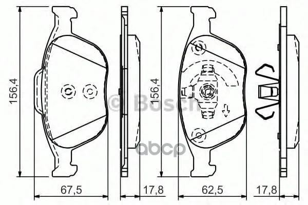 Колодки Тормозные Дисковые 0986495066 Bosch арт. 0986495066