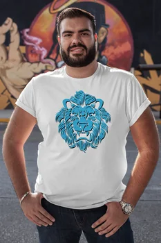 

Angemiel Wear Angry Lion White Men 'S Cotton Big Size T-Shirt