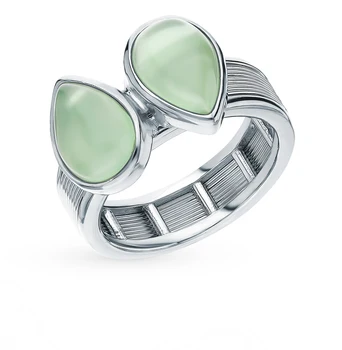 

Silver ring with alpanite sunlight sample 925