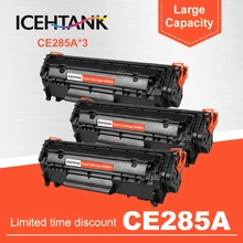 ICEHTANK 3 шт. совместимый 285A тонер-картридж для замены hp CE285A 85a P1102 P1102W laserjet pro M1130 M1132 M1134 M1212