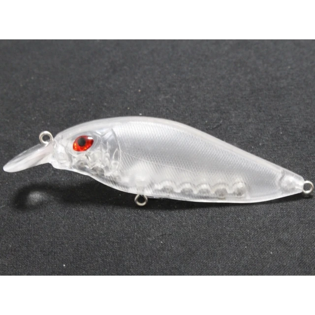 wLure Flat Body Shape Crankbait Unpainted Lure with Eyes 10 per