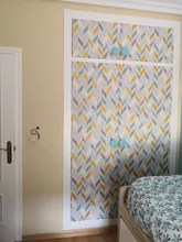 Stick Wallpaper Prepasted-Contact-Paper Living-Room Self-Adhesive Haohome Peel Multicolor