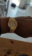 Reloj de moda con diamantes de oro para mujer, pulsera informal de marca de lujo, relojes femeninos