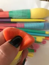 Docolor-brochas de maquillaje profesionales, 15 Uds., para base en polvo, sombra de ojos, pelo sintético, coloridas