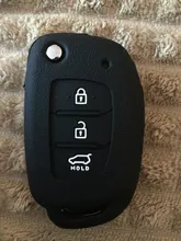 Funda de silicona para llave de coche, funda para Hyundai Tucson Sonata Ix35 Ix25 I20 Creta Santa Fe GLS SPORT Elantra Reina, funda Fob