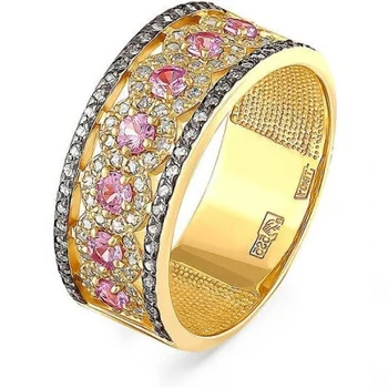 

Kabarovsky ring with sapphires and diamonds in Yellow Gold