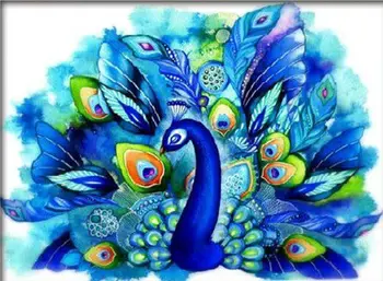 

1346 peacock mosaic, 60*40 cm