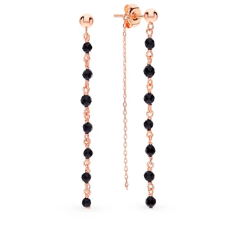 

Silver earrings with agate sunlight sample 925