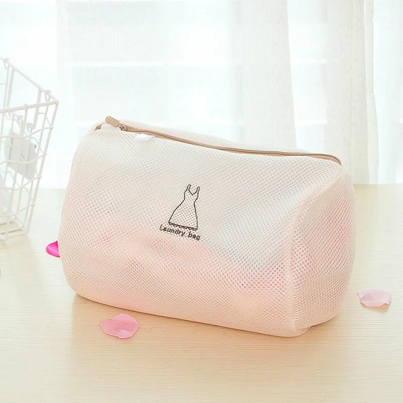 Mesh Laundry Wash Bags For Washing Socks Clothes Underwear Organizer Zippered Foldable Washing Machine Bra Bag Lingerie Wash Bag