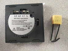 Voice-Control-Light Wall-Switch Fire-Line Tuya Smart-Life-Glass Esooli Standard Wireless