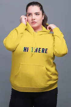 

Angemiel Wear Hi There Yellow Women 'S Hooded Sweatshirt