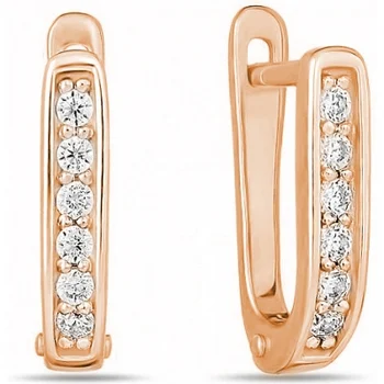 

Lucas gold earrings with 12 cubic zirconia Red Gold