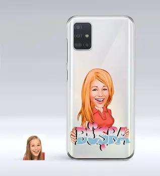 

Personalized Women 'S Is Caricature Of Samsung Galaxy A51 Thin Transparent Silicone Phone Kapağı-1