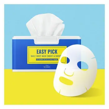

Set of daily moisturizing masks scinic easy pick Daily sheet mask [moist & Smooth], 30 PCs.