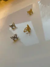 MENGJIQIAO-Clips de Metal con forma de mariposa para mujeres y niñas, joyería de oreja de cartílago falsa, sin Piercing