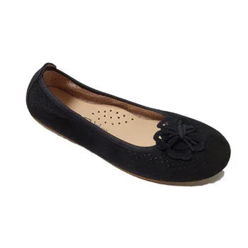 

Dancers in Split leather chopped navy blue with rosette, Dobsons.com Girls