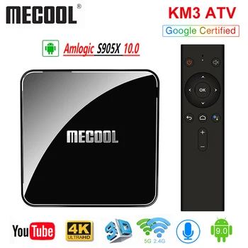 

MECOOL KM3 ATV Androidtv Google Certified Android 10 TV Box Android10.0 4GB 64GB Amlogic S905X2 4K 5G Dual Wifi KM9 PRO 4GB 32GB