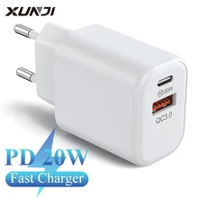 XUNJI USB C Charger 20W PD Fast Charge QC3.0 QC4.0 For Macbook Pro iPhone12 Samsung Huawei Xiaomi