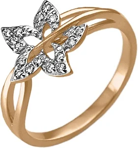 

Yuz platinum red gold cubic zirconia ring