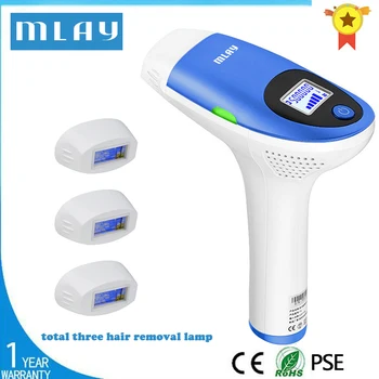 

Mlay Laser Hair Removal Permanent IPL Hair Removal Machine for Woman With 3 Hair Removal Lamp depilador a laser 500000 Flashes
