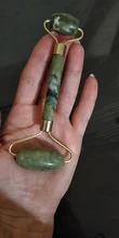 Rodillo masajeador Facial de piedra de Jade Natural, conjunto de rascador de Gua Sha verde, herramientas adelgazantes de belleza, 2 unidades