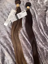 Hueso recto Highligh mechones con cierre brasileño extensiones de pelo ondulado mechones con cierre extensiones de cabello humano mechones con cierre cabello Remy