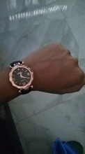 Reloj de pulsera informal de cuero para mujer, de cuarzo, con cielo estrellado, femenino
