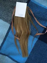 Chocolate-Cinta de cabello Remy de 16 -18, 60g, brasileña, 100%, extensiones de cabello humano, cola de caballo