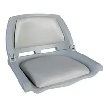 Кресло пластмассовое складное с подложкой Molded Fold-Down Boat Seat, серое 75109G