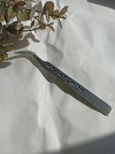 VETUS-Pinzas para cejas de acero inoxidable, extensión de pestañas postizas, reparación auxiliar, pestañas hiperfinas, herramientas de maquillaje