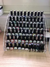Organizador de exhibición de esmalte de uñas acrílico, 2-3-4-5-6-7 capas, manicura, cosméticos, soporte para presentación de joyería, caja de maquillaje de acrílico transparente