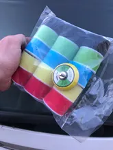 16 unids/set almohadilla de pulido para pulidor de coche 2 pulgadas 50mm pulido círculo pulido Pad Kit de herramientas para pulidor de coche cera Pulidora automática