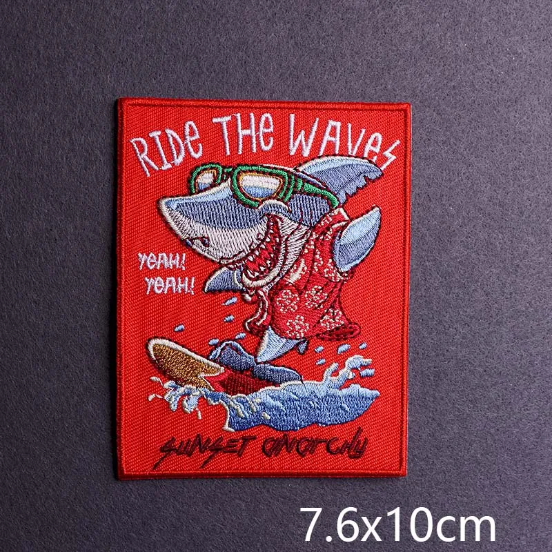 Hip-hop Rock/Music Patch Iron On Patches For Clothing Thermoadhesive Patches On Clothes Embroidery Patch Punk Joker Stickers