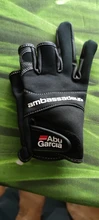 ABU Garcia-guantes de pesca de cuero de alta calidad, cómodos, antideslizantes, para pesca al aire libre, 1 par