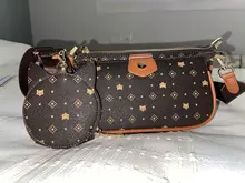 FOXER-Bolso cruzado 3 en 1 con monograma para mujer, bandolera con monedero extraíble de PVC, a la moda, 2020