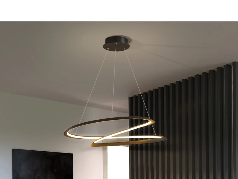 New Modern Art Design LED Chandelier For Living Room Bedroom Dining Room Kitchen Ceiling Pendant Lamp Ring Remote Control Light chandelier lamp