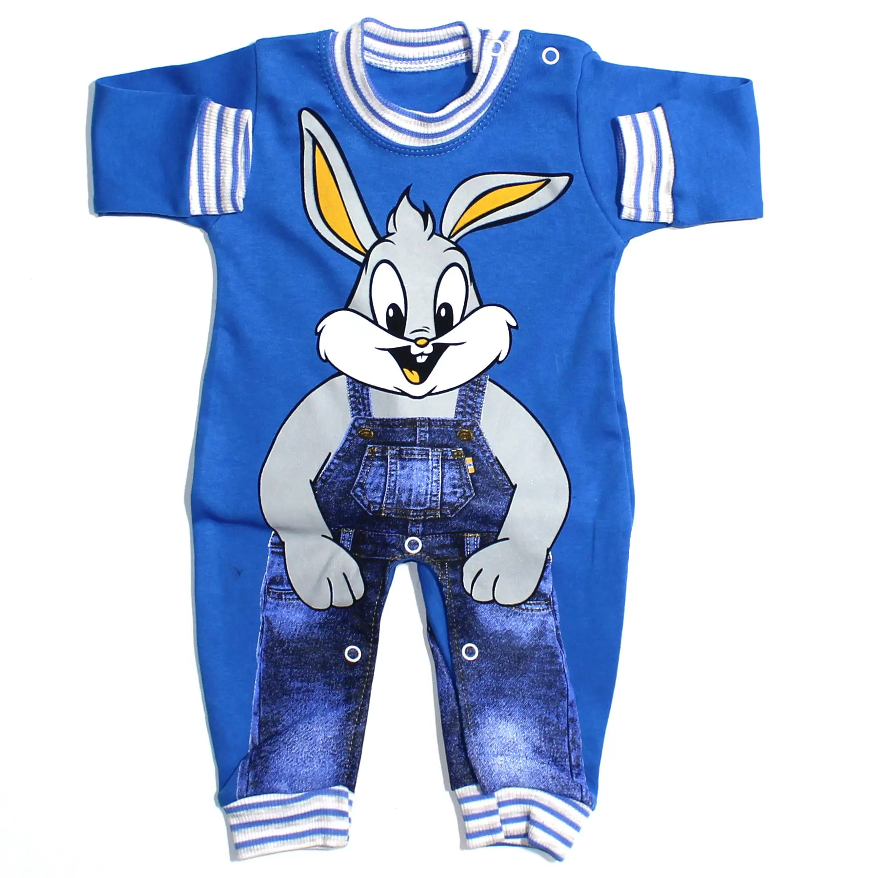 

Bugs Bunny Pattern Blue Baby Boy Jumpsuit