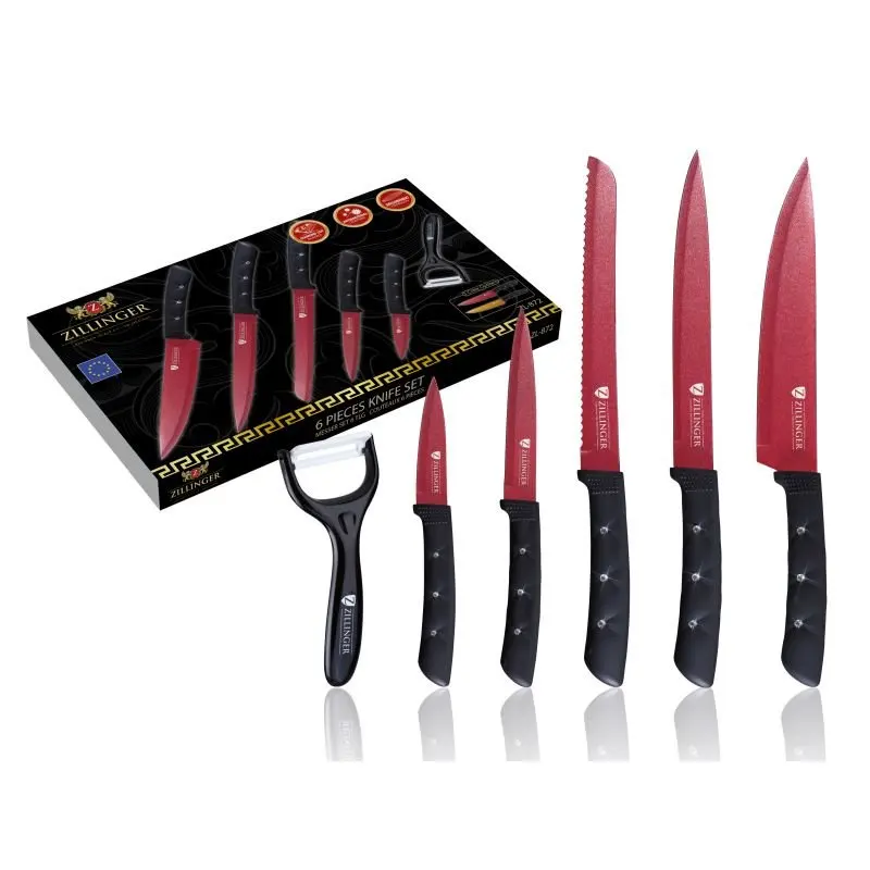 Set of knives 6PR Zillinger zl 872rKnife Sets AliExpress