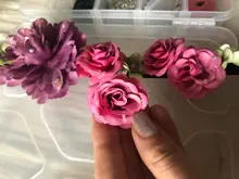 10/50/100pcs 2.5cm Mini Silk Artificial Rose Flower Heads For Wedding Party Home Decoration