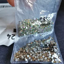 Diamantes de imitación sin adhesivo por calor súper brillantes, cristal AB, parte trasera plana, costura, strass y tela, prendas de vestir, decoraciones de pedrería, SS3-SS50
