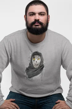 

Angemiel Wear Assassin 'S Cat Gray Men 'S Sweatshirt