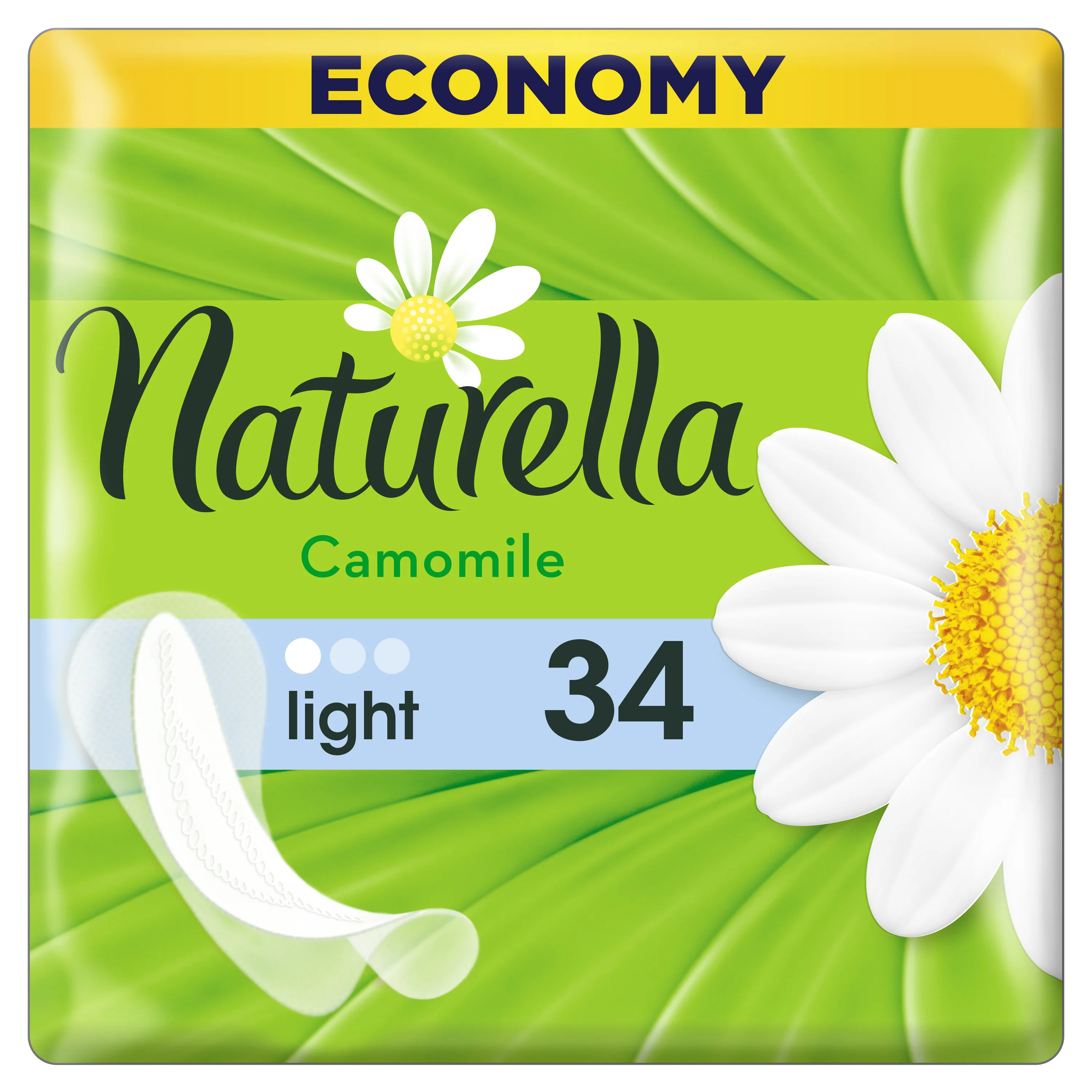 Женские ароматизированные ежедневные прокладки Naturella Light(с ароматом ромашки), 34 шт