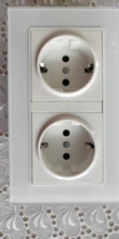 EU Standard Plug Glass-Panel Crystal Power-Socket Electrical Outlet Wall SRAN Multi-Way